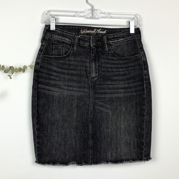 Universal Thread Dresses & Skirts - Universal Thread Distressed Black Denim Skirt
